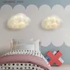 Mur Lampes Moderne LED nuage applique coton nordique chambre éclairage chaud romantique enfants maison chevet décor applique intérieure lumière blanche Q231127