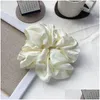 Saç Aksesuarları Büyük İpek Scrunchie Kafa Bandı Saç Bandı Kadın Baş Bantları Serre Tete Moda Stirnd Tiara Ponytail Tutucu 10 PCS DOLDUR DHALF