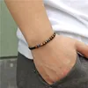 Charm-Armbänder Hämatit-Stein für Männer, Holzperlen, tibetischer Buddha-Armband, verstellbar, gewebtes Seil, Meditation, Gebetsschmuck