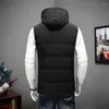 Heren down plus size 8xl 7xl 6xl 5xl 4xl stijlvolle herfst wintervest mannen hoge kwaliteit kap warme mouwloos jasje vest