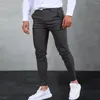 Pantalon pour homme avec anneau de taille, pantalon Long élégant, coupe cintrée, respirant, Style Business, tissu doux