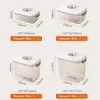 Food Storage Container Vacuum Storage Box with Drain Net Large Capacity Food Dispenser Transparent Sealed Tank Kitchen Organizer