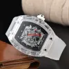 Sapphire espelhado masculino Designer de alta qualidade Datejust Just 47mm Wattz Watch Luminous Rubber Strap Sport à prova d'água Montre Luxe Relógios
