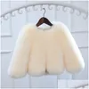 Jackor Jackor Girl S Fashion Faux Fur Coat Super Autumn Winter Barn Kort falsk fluffig jacka barn prinsessor kläder tz 0 230828 d dhfi2