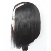 Natural Black U Part Human Hair Wigs For Women Middle/Left/Right 2"x4" Wig Glueles Remy 180 %