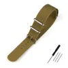 Uhrenarmbänder Geripptes Armband 20 mm 22 mm 18 mm Robustes Nylon-Militärarmband Retro-Band Braid Ballistic Fabric 230426