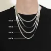 Collier de créateur de chaîne en argent doré, bijoux de créateur, corde, chaîne cubaine pour hommes, chaîne à maillons cubains, collier en acier inoxydable pour hommes et femmes, style classique, fiançailles20