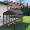 Other Pools SpasHG Large Dog Kennel Outdoor Dogs Welded Wire Kennels and Runs Crates for Yard with Stakes Water Proof Cover Canopy 231127