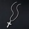 Collier de créateur Hip Hop Mince Croix Pendentif Plein Diamant Punk Mode Collier Vêtements Accessoires Hommes Hip Hop Cubain Lien Chaîne Collier