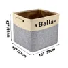 Accessories Personalized Dog Toy Basket Folding Pet Storage Box Free Print Name Paw Dogs Baskets For Dogs Toys Clothes Shoes Dog Accessories