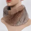 Schals Frauen Winter Real Nerz Schals Stirnbänder Gute Elastische Gestrickte Natürliche Nerz Pelz Schal Dicke Warme Dame Pelz Ring schal 231127