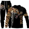 Men and Women 3D Printed Forest Tiger Style Casual Clothing Wolf Fashion Sweatshirt Hoodies and Trousers Exercise Suit 001