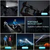 Bike Lights Bicycle Light USB Rechargeable Bike Odometer Front Light Flashlight with Computer LCD Speedometer Cycling Head Lantern Horn P230427