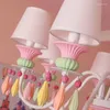 Chandeliers Creative Restaurant Colorful Crystal Children's Room Bedroom Pendant Lamp Living LED Chandelier Lights