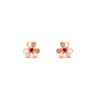 Stud Van Butterfly Stud Ored Oreing Moucroies Designer Fomen Women Letter V Clover Clive Mini Boucles d'oreilles en diamant de luxe en rose en or jaune