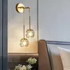 Wandlampen Moderne LED -lamp Retro Glass Stonces Turkse slaapkamerlampen Decoratie Decoratie Leuke waterdichte verlichting voor badkamer