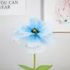 Decorative Flowers Simulation Linen Poppy Flower Home Birthday Decoration Backdrop Display Artificial Giant Flore Wedding Pograph Props