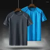 Men's T Shirts 2023 Quick Drying Clothes For Men Running Fitness Large Size Summer Outdoor Sports Ice Silk Short Sleeved