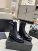 Designer-Stiefel, Modemarke, Martin-Stiefel, klassische, vielseitige kniehohe Chelsea-Stiefel, hochwertige flache Damenstiefel aus Leder mit dicker Sohle