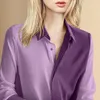 Chemisier violet mode haut pour femme printemps 2023 Style français bureau dame mince chemise Streetwear vêtements Blusas femme