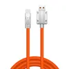 Slitstark Type C USB-kabel Trådladdare sladd 1M 3ft Micro V8-kablar Data Guldpläterad metallkontakt Laddning för Samsung S23 S22 Note 20 S10 S9 Plus Huawei