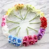 装飾的な花人工花シルクdiy手作りの花輪小さなプラムヒマワリの花束手飾り飾り本