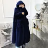 Femmes fourrure hiver vêtements mode décontracté en peluche Faux manteau femmes épais chaud mi-long à capuche 5XL