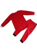 Pyjama printemps automne enfants Homewear ensemble rouge dessin animé impression pantalons à manches longues noël garçons filles vêtements de nuit 231127