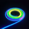 Striscia LED flessibile arcobaleno 12V 5050 SMD 60LED / m Lampada LED impermeabile al neon con corda al neon Lampada morbida in silice WS2811 IC Decorazione indirizzabile