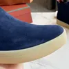 Stövlar 2023 Vinter Suede Leather Flat Bottom Bekväm Midhylsa Versatile Herr LP Casual Short