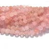 Pedras preciosas veeemake natural rosa genuíno rosa morganita redonda de gemas de pedra de pedra colares Bracelets Design de jóias 07538