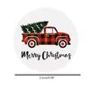 Emballage cadeau 500pcs Joyeux Noël Autocollants 1inch Gnome Truck Seal Labels Pour DIY