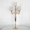 decorazione Candelabri a 5 bracci Centrotavola per feste di matrimonio Portacandele conici in metallo Candelieri Buffet Decorazione della casa imake858