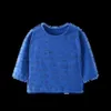 Kläder sätter grossist rund nacke pullover stickad tecknad fartyg Applique Cotton Kids Långärmad t -shirt Sweatshirt Tracksuit Barn