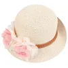 CAPS HATS Fashion Baby Girls Barn Barn Summer Flower Sun Adumbral Straw Hat Beach Cap Gift 51 cm 512t 230426