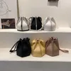 Totes Marke Folding Bucket Bag für Frauen Hochwertige Umhängetasche Mode Geldbörse und Handtasche Designer Geometric Crossbody Bag Satchel