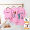 عائلة مطابقة الملابس الكرتون لطيف القطن نقي نقي قصير الأكمام tshirts الأب الأم الأطفال الصيفية الصيف الملابس.