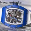 Часы Richardmill Швейцарские автоматические часы Richar Mille Rm030 Blue Ceramic Paris Ограниченная серия Мужская мода Досуг Бизнес Спортивная техника Наручные frj