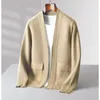 Men's Sweaters S-XXL Casual Knitted V-neck Men's Cardigan Wool Sweater in Autumn and Winter Men's Business Cardigan Coat Loose Top 231127