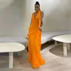 Vestidos casuais zoctuo mulheres elegante v pescoço praia férias streetwear backless vestido longo 2023 roupas de verão itens por atacado para negócios