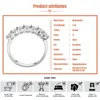 Pierścienie klastra moissanite 3mm d Color Diamond S925 Sterling Sliver Wedding Engagement Eternity Band Women Luksusownicze biżuteria Prezent