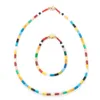 Beaded Necklaces Fashion Bohemian Tube Beads Jewelry Set for Women 33 36mm Pipe Striking Bracelet Necklace Gift 231124