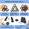 Dekompressionsleksak Decompression Toy Finger Magnetic Ring Fidget Toys Colorf Rings Bra för träning Lindrar Reducer Autism Angst C DHZRB