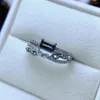 Cluster Rings Emerald Cut Alexandrite Ring 925 Sterling Silver Color Changed Gemstone Engagement Promise