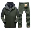 Tute da sci Tuta da sci per uomo Impermeabile Mantieni caldo Giacca in pile da neve Pantaloni Inverno Antivento Outdoor Abbigliamento da snowboard da montagna Set Completo da sci 231127