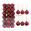 Dekoracje świąteczne 36PCS Rose Gold Plastic Balls Ornament 4 cm zawiesina kula wislarza w roku Indie