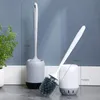 Spazzole Scopino per WC GESEW Spazzola per la pulizia della casa Materiale TPR Accessori per la pulizia del bagno con manico lungo da parete/pavimento