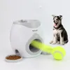 Machine de récompense de nourriture de Tennis pour chien, avec lanceur de balle pour animaux de compagnie, jouets lents parmi les mangeoires, jouet intelligent interactif adapté aux chats et aux chiens