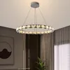 Lampadari di lusso soggiorno lampadario di cristallo 2023 semplice e moderno luce camera da letto principale studio illuminazione interna rotonda