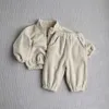 Kleidung Sets Herbst Baby Sport Sets Kleinkind Fleece Solide Hoodies Anzug Kleinkind Mantel Outfit 2PCS R231127